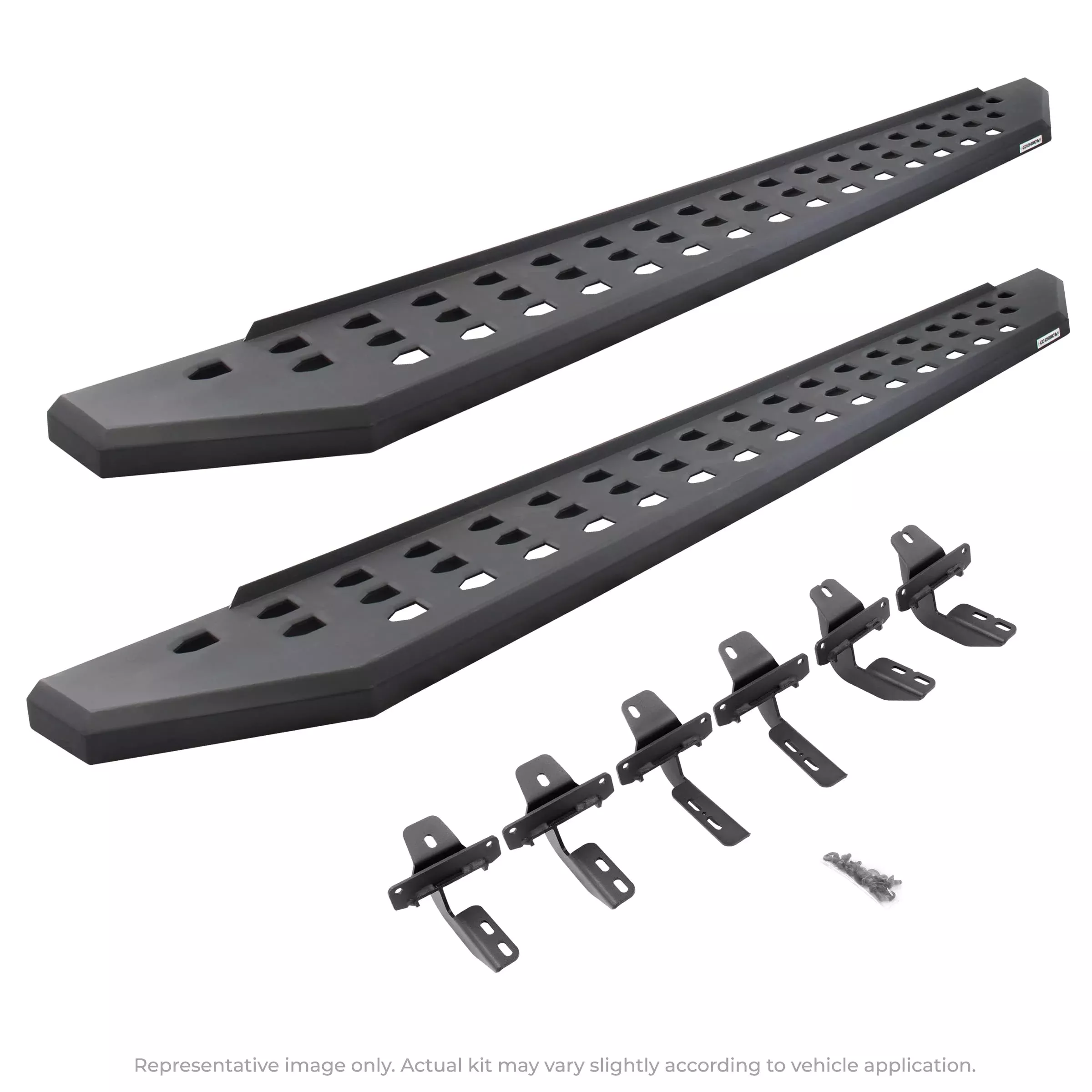 Go Rhino 69404887Pc Rb20 Running Boards With Mounting Brackets Kit For 19-24 Gmc, Chevrolet (Crew Cab Pickup)