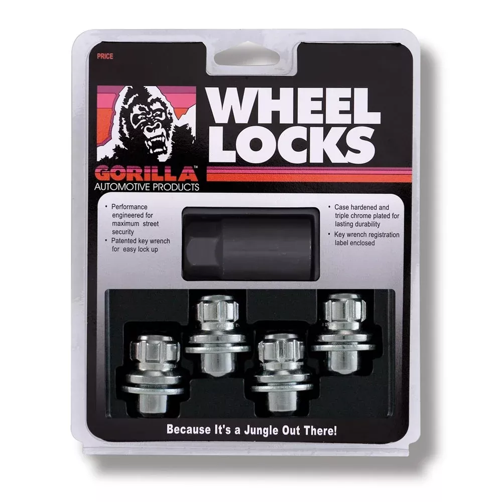 Gorilla Automotive 73631T Toyota O.E. Wheel Locks, Chrome, 12mm x 1.50 Thread Size