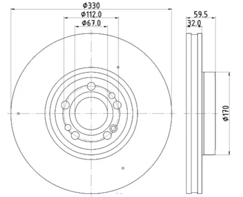 Hella Brake Disc 355132331