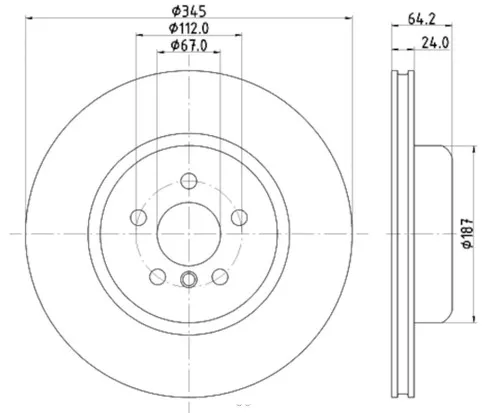 Hella Brake Disc 355133031