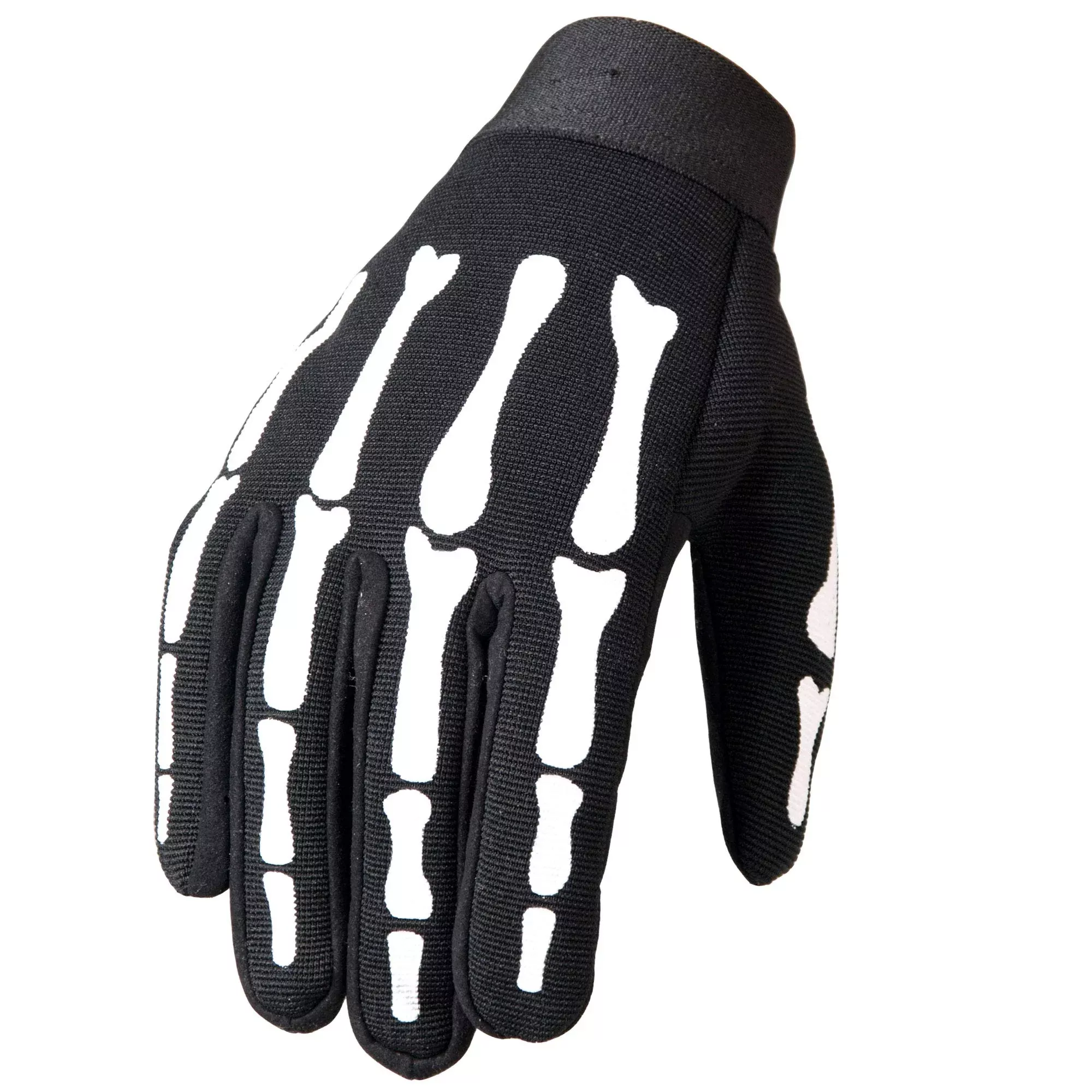 Hot Leathers Skeleton Mechanic Gloves, X-Large, Black, Textile, Model GVM2007 BLACK