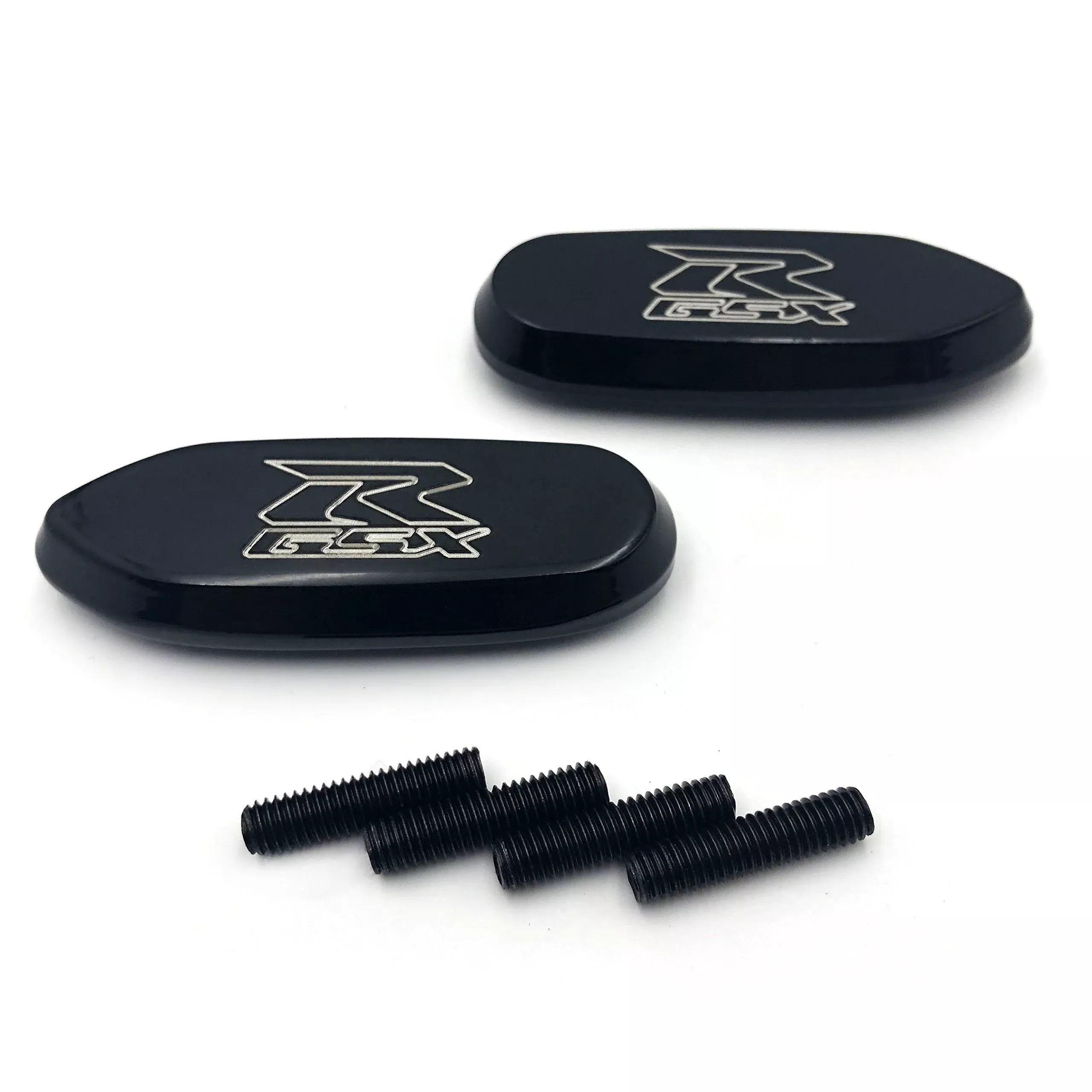 Httmt Mt222-010- Mirror Block Off Base Plates Compatible With Gsxr 600 750 1000 Gsx-R 2006-2008 Black