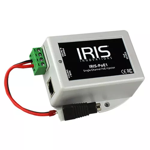 Iris Single Channel PoE Injector - 8-36VDC Input Voltage48VDC Output