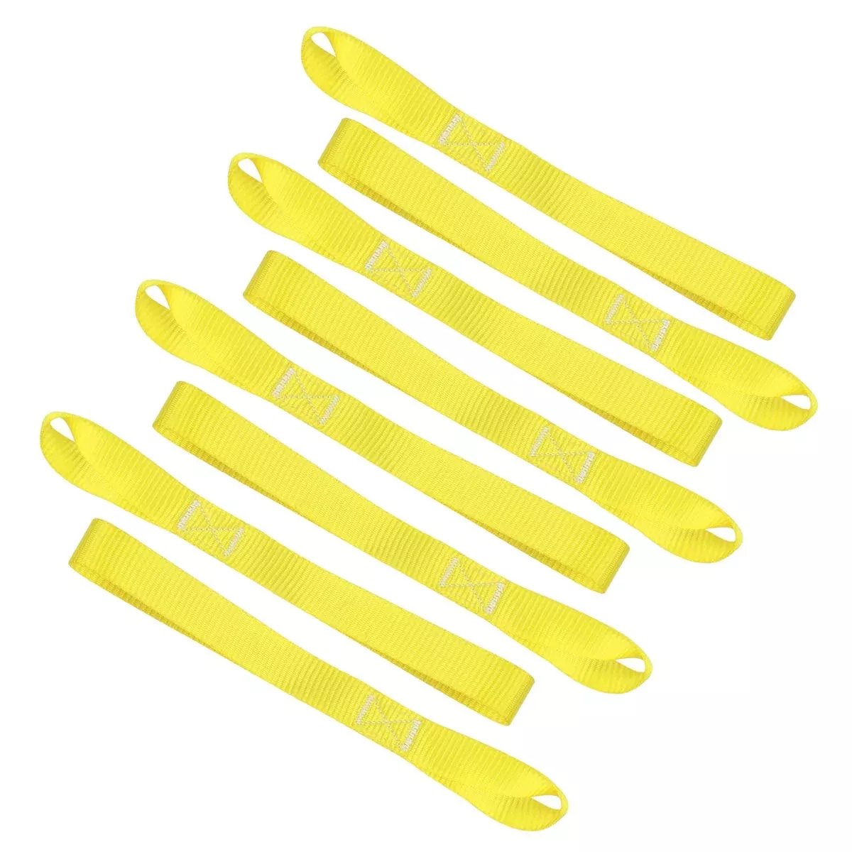 Jchl Soft Loop Tie Down Straps 1800Lbs Load Capacity, Tie Down Loops For Securing Atv Utv Motorcycles Scooters Dirt Bikes Lawn Garden Equipment Yellow (8 Pack)