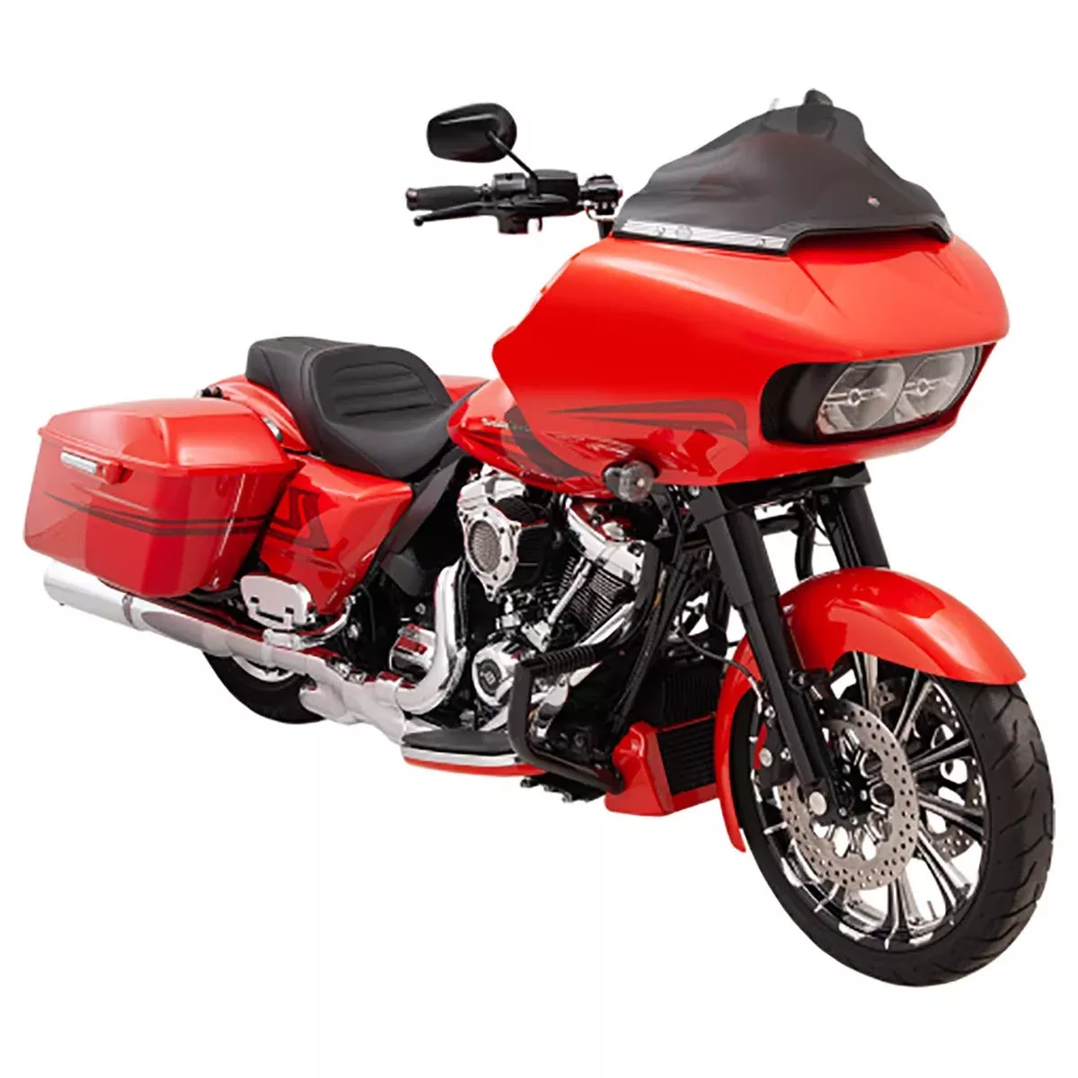 Klock Werks Sport Flare Windshield for 2015-2023 Road Glide, 9″ Dark Smoke, Polycarbonate, Model 2310-0581