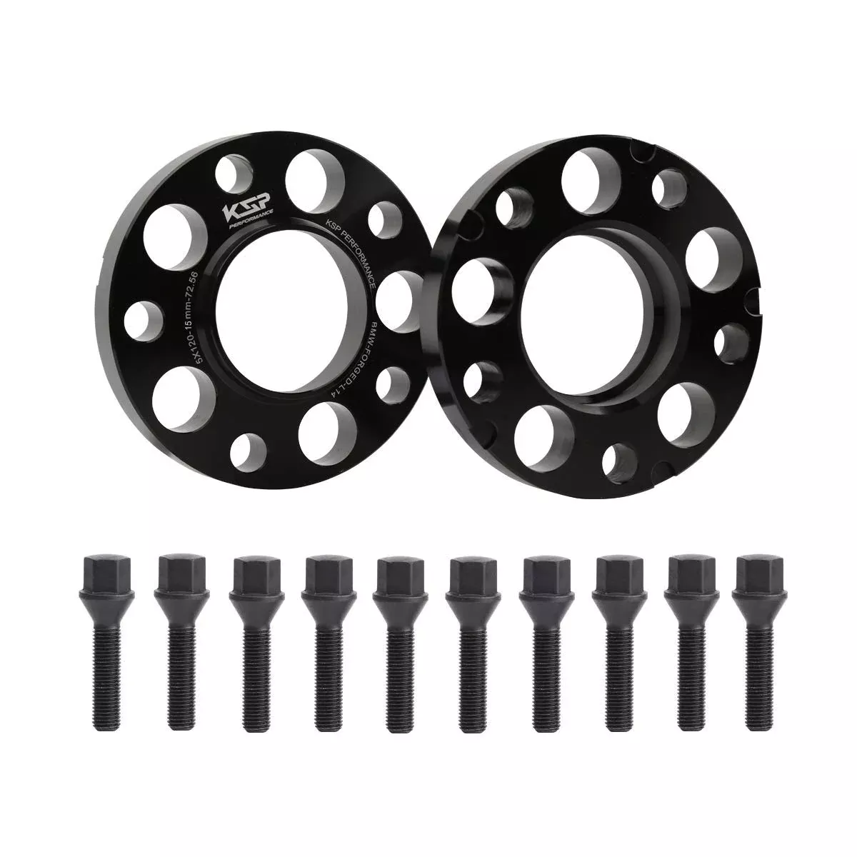 Ksp 5X120Mm Wheel Spacers, 2Pcs 15Mm Hubcentric Forged Spacer For E36 E46 E90 E92 E60 318I 323I 325I 328I 330I 335I 525I 545I Thread Pitch M12X1.5 Hub Bore 72.56Mm