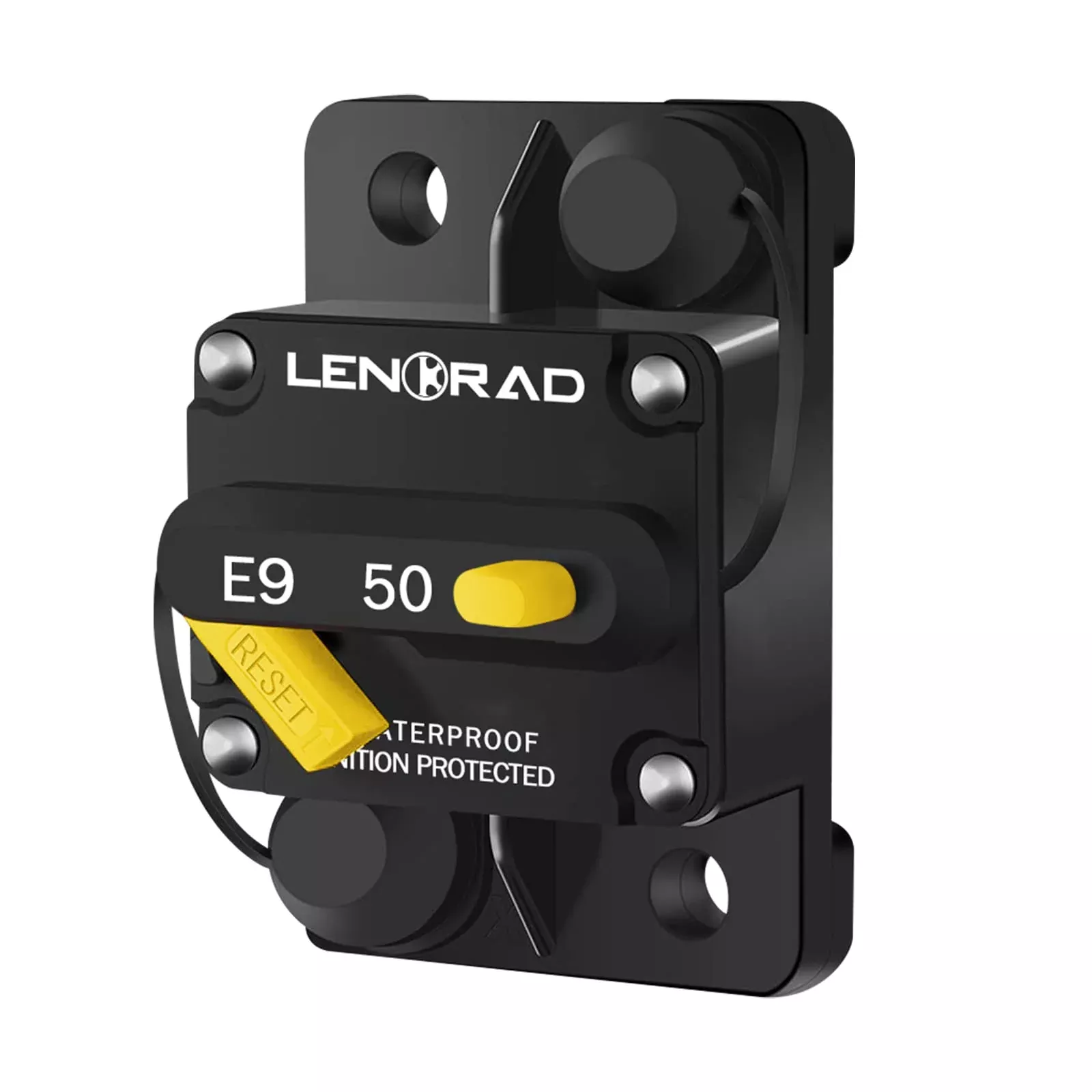 Lenkrad 50 Amp Circuit Breaker 12V With Manual Reset Switch Button For Boat Marine Rv Yacht, Boat Circuit Breakers 12V – 48V Dc, Waterproof(Surface Mount)