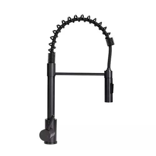 Lippert Comp Coiled Pull-down Faucet-black Matte 2021090598