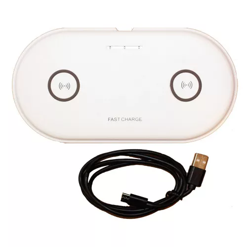 Lunasea Dual Qi Charge Pad - USB Powered