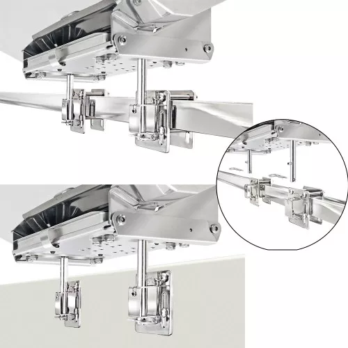 Magma Dual Horizontal Rectangular Grill Mount for Square Rail or Side Bulkhead