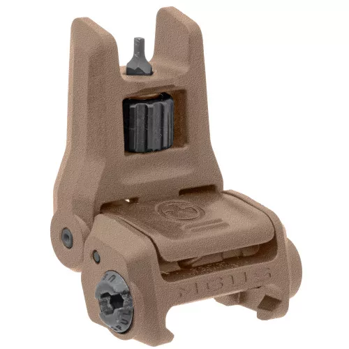 Magpul Industries MBUS 3 Back-Up Front Sight, Tool-Less Elevation Adjustment Similar to MBUS Pro, Ambidextrous Push-Button Deployment, Fits Picatinny Rails, Flip Up, OD Green MAG1166-ODG