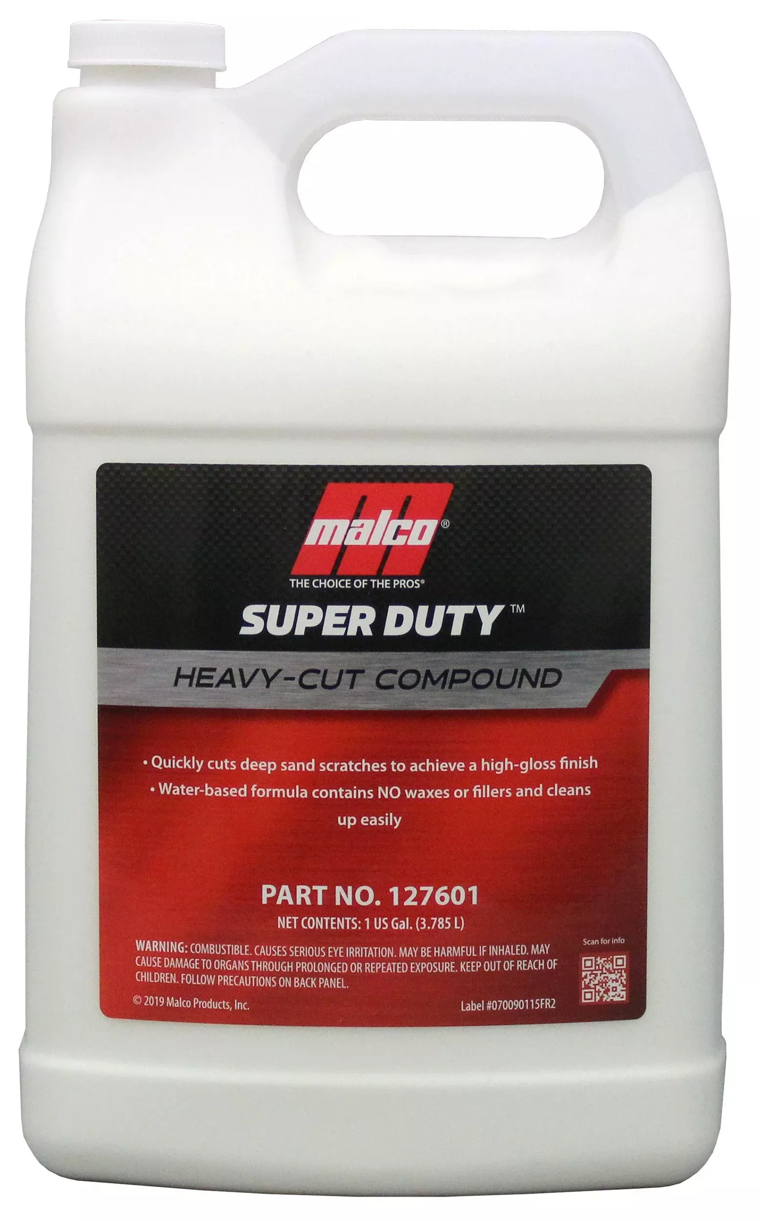 Malco Super Duty Heavy Cut Compound – Professional Cutting, Polishing And Finishing Compound/For Auto Paint Correction, Detailing And Buffing / 1 Gallon (127601)