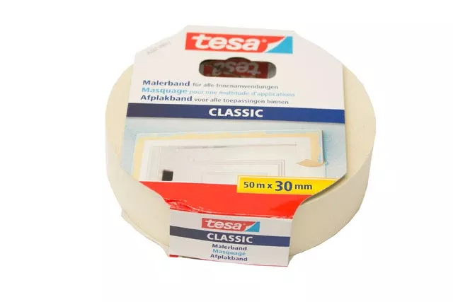 Masking Tape – Tesa Classic (50 m X 30 mm Roll) 0528211