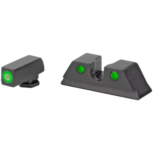 Meprolight Hyper-Bright, Tritium Sight Set, Green Front/Green Rear, Fits Taurus G3C 0465003111
