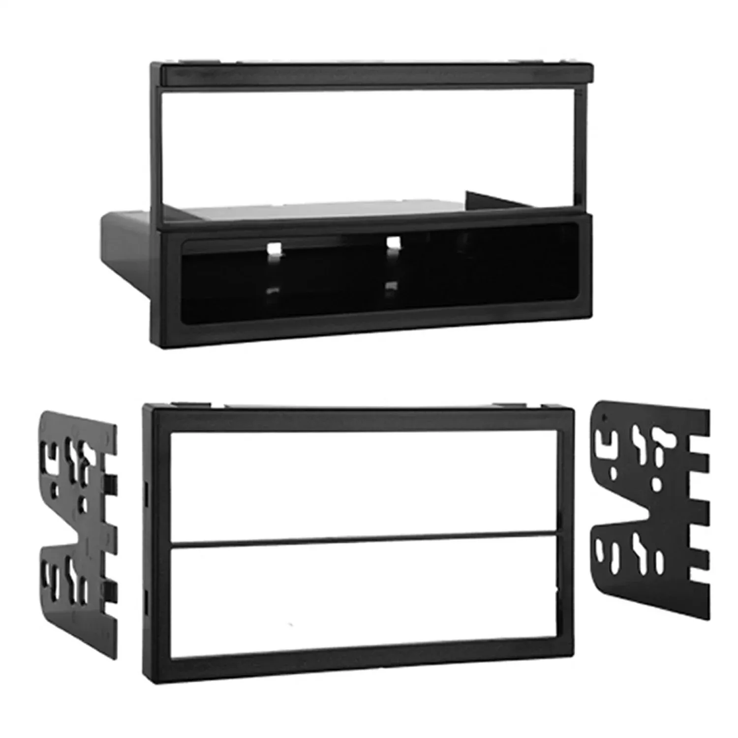 Metra Electronics 99-7505 Single Or Double Din Installation Multi-Kit For Select 1995-2006 Mazda Vehicles -Black,Silver