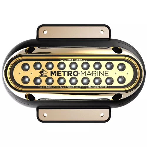 Metro Marine High-Output Elongated Surface Mount Light w/Intelligent Monochromatic LEDs - Green, 45 Beam
