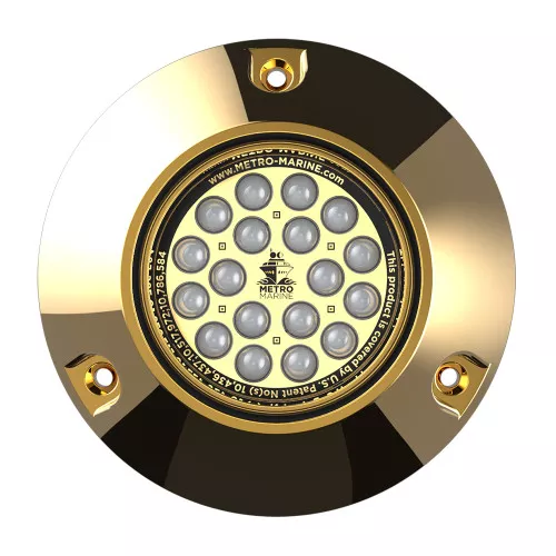 Metro Marine High-Output Submersible Underwater Light w/Intelligent Monochromatic LEDs - Aqua, 90 Beam