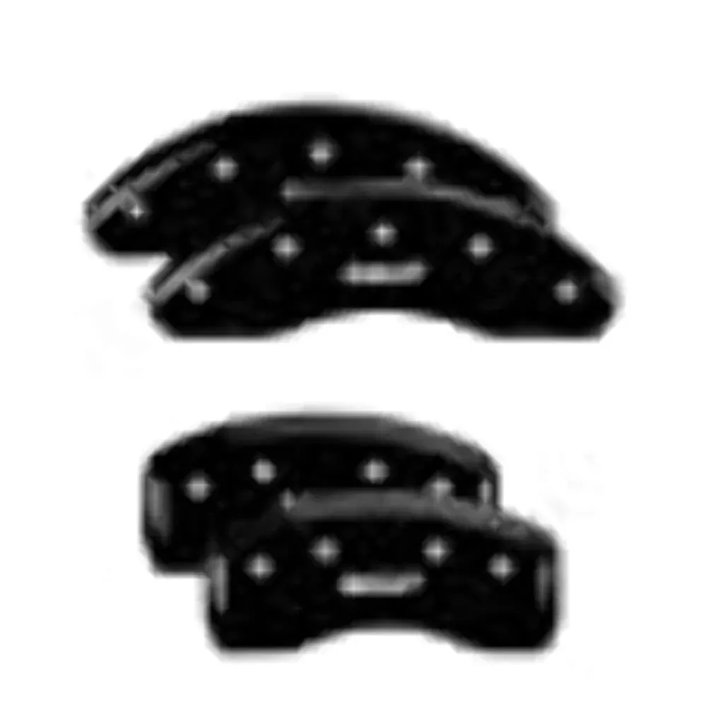 Mgp Caliper Covers 10250Smgpbk Mgp Black Powder Coat Finish, Silver Characters, Set Of 4