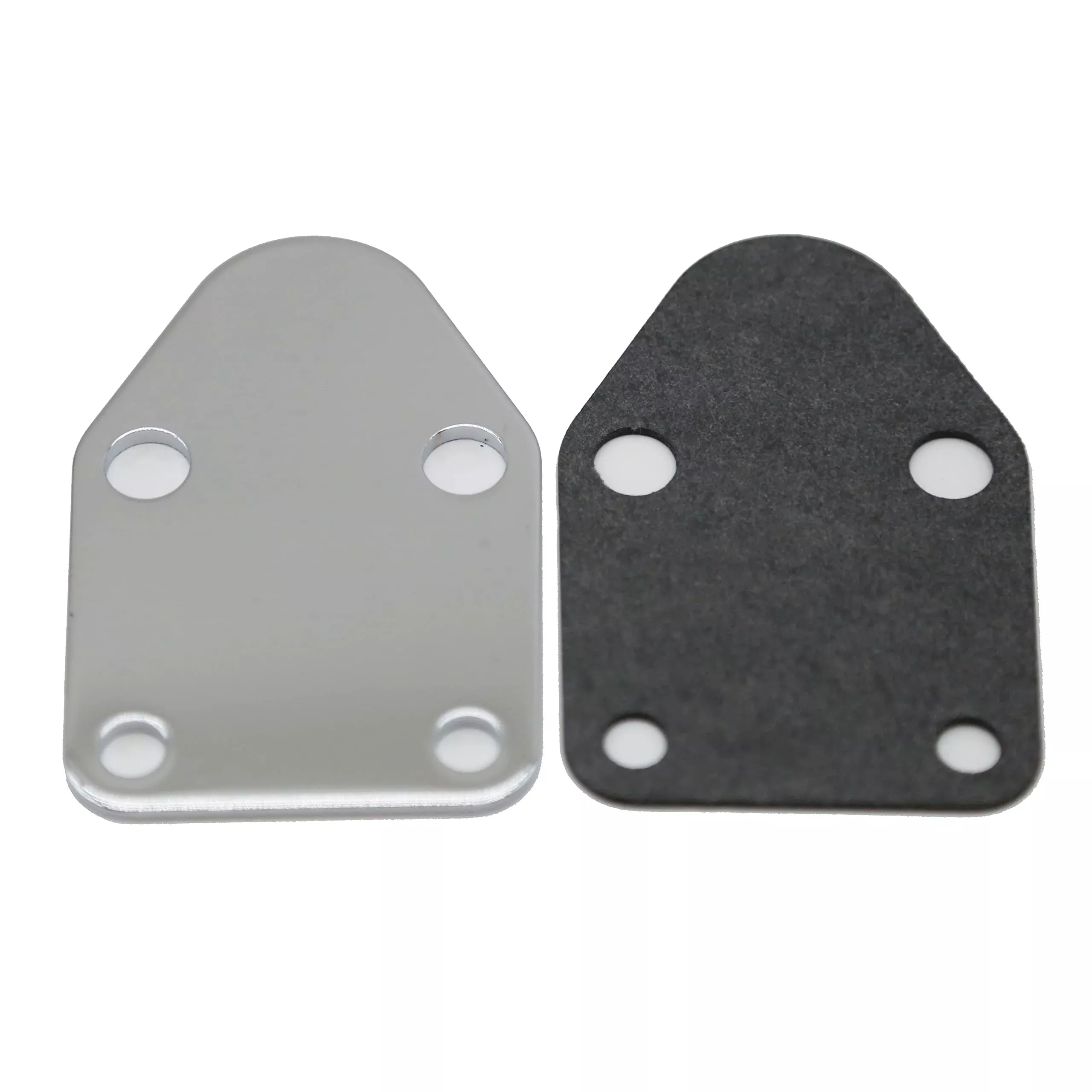 Mitasq Kauklibna Fuel Pump Plate, Chrome Fuel Pump Block Off Plate With Gasket For Sbc 283 327 305 350 383 400 Sb Engine