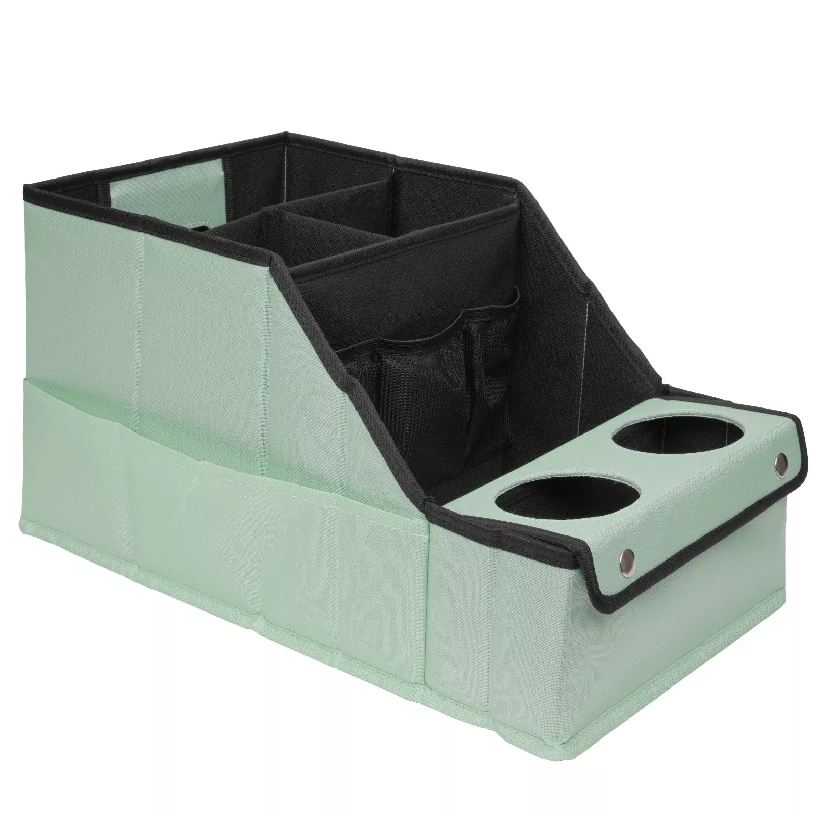 Mulisoft Car Seat Organizer – Backseat Car Organizer With 11 Storages Compartments And 2 Cup Holders, Green