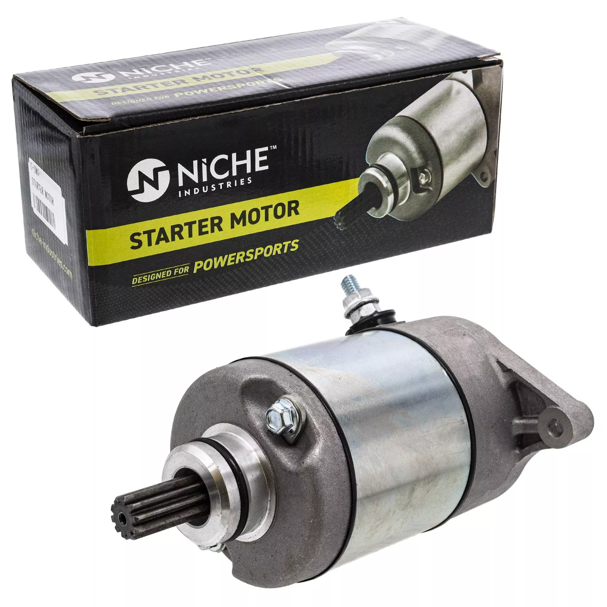 NICHE High Torque Starter Motor Assembly for Arctic Cat/Suzuki Eiger King Quad 400 – Gray Metal, OEM 31100-38F00, 3545-016
