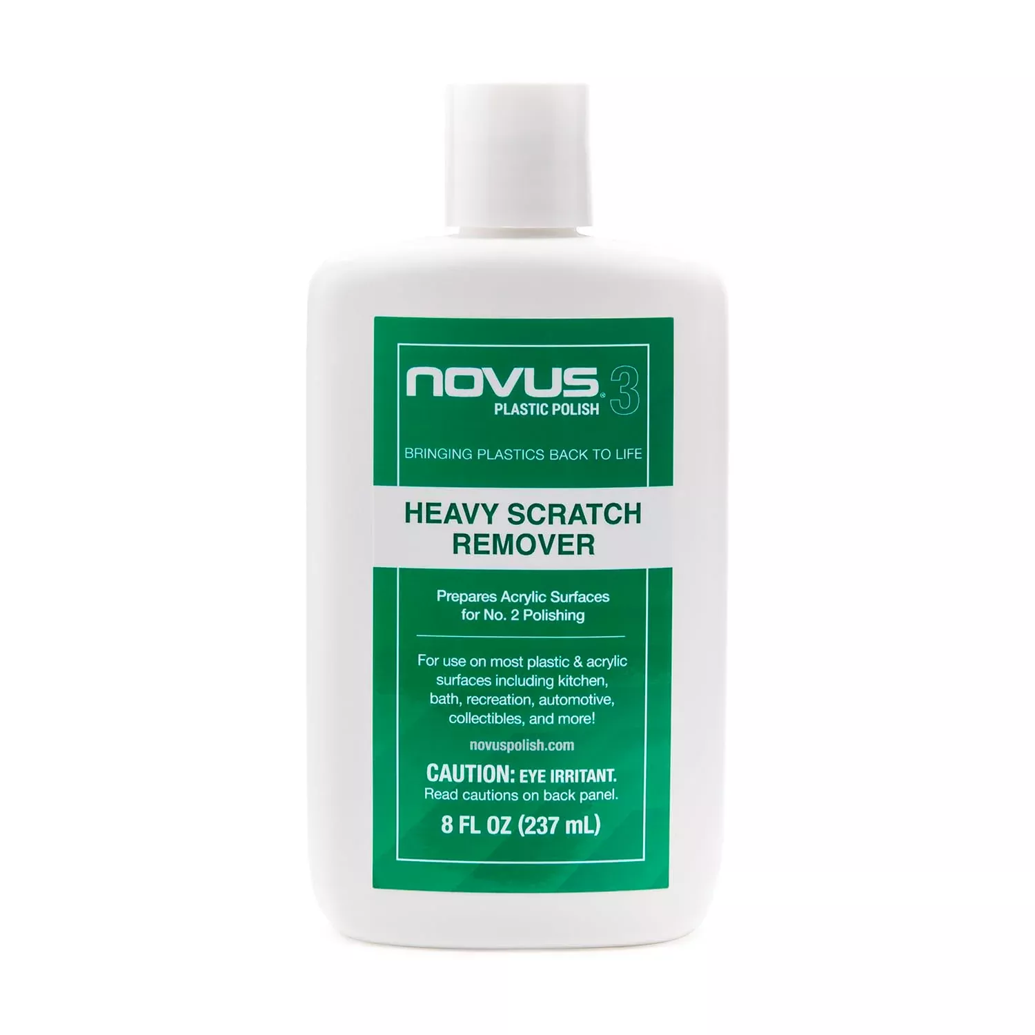 NOVUS Heavy Scratch Remover #3 – 8 Ounce Bottle, Model NPP-3, Effective for Deep Scratches