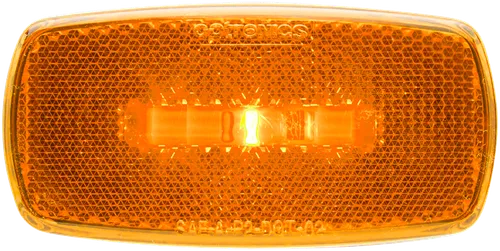 Optronics One Led Mrk Lght;oval;blk Bse;ambr; MCL0032ABB