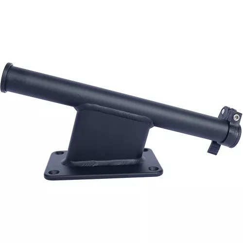 Panther 2.5" Set Back Transom Mount Bracket - Black - Powder Coat