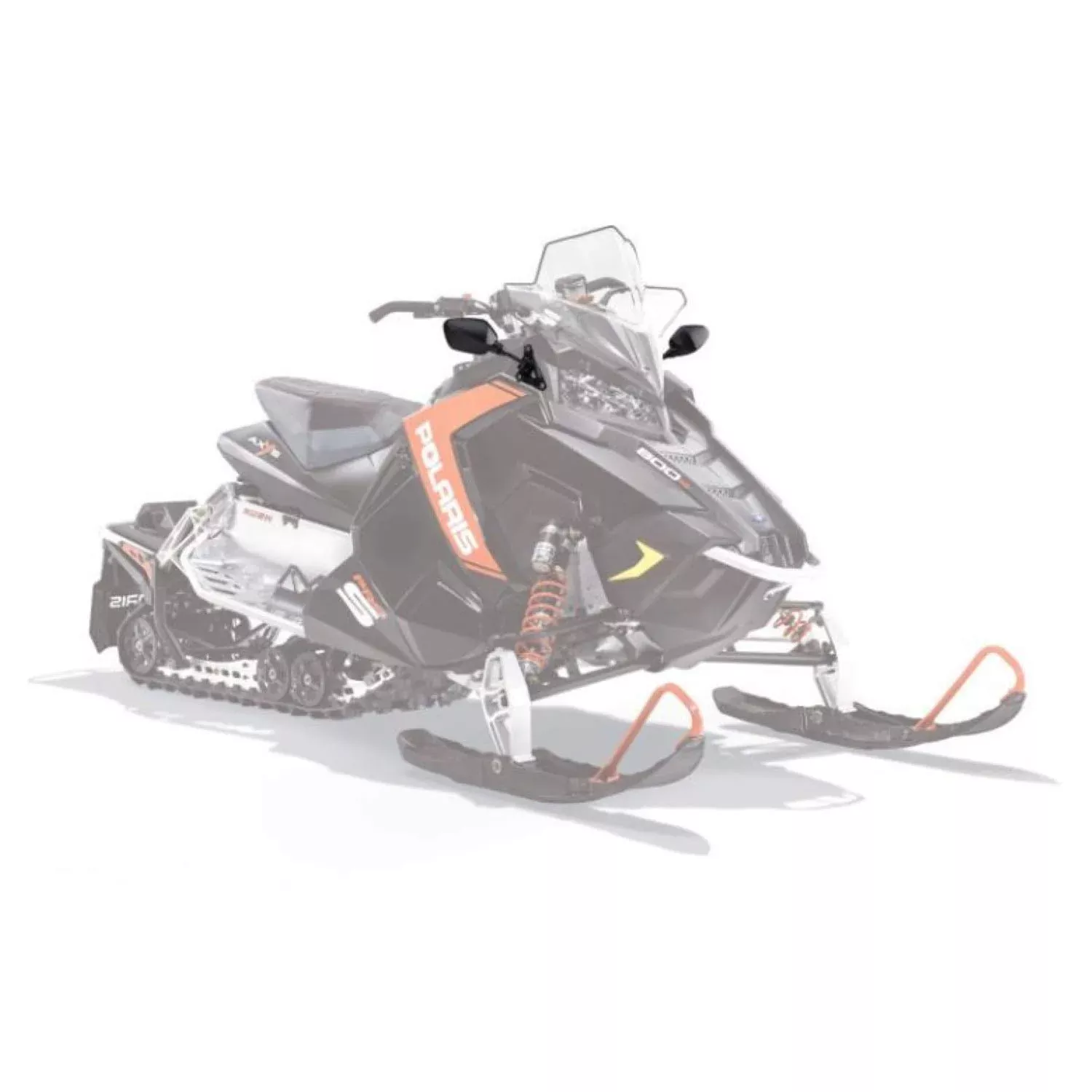 Polaris Snowmobile Mirrors - Black AXYS Design for Enhanced Visibility