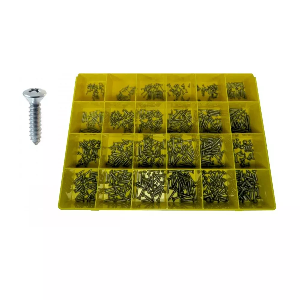 Porsche 7983 Stainless Countersunk Oval Phillips Sheet Metal Screws Assortment7983A2ASST