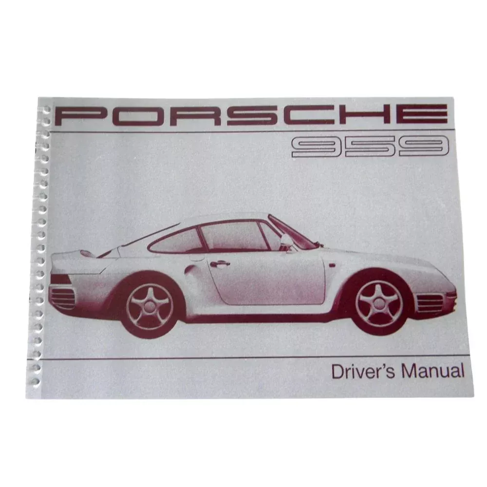 Porsche Driver’s Manual UK – 959 1987WKD-959-020-87