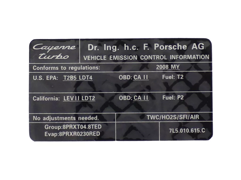 Porsche Engine Sticker – Cayenne 2008955-006-119-10