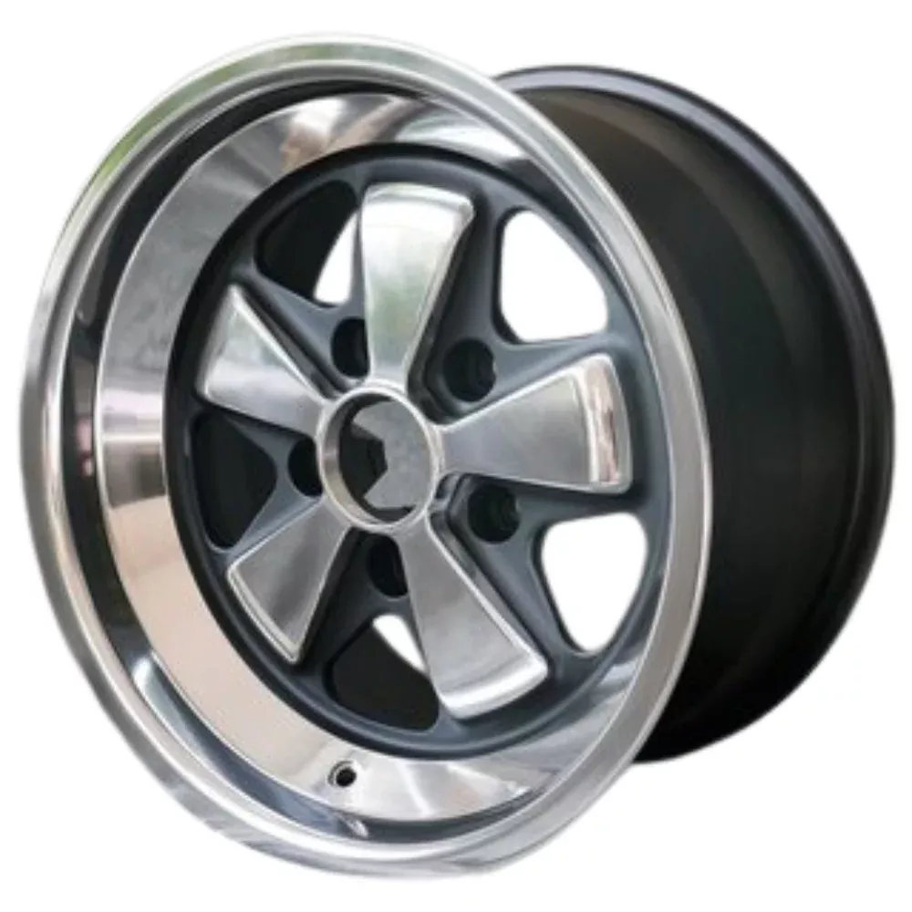 Porsche Maxilite Fuchs Matt Black/Polished Wheel 9×16 – 911/930 74-89MX190016AX