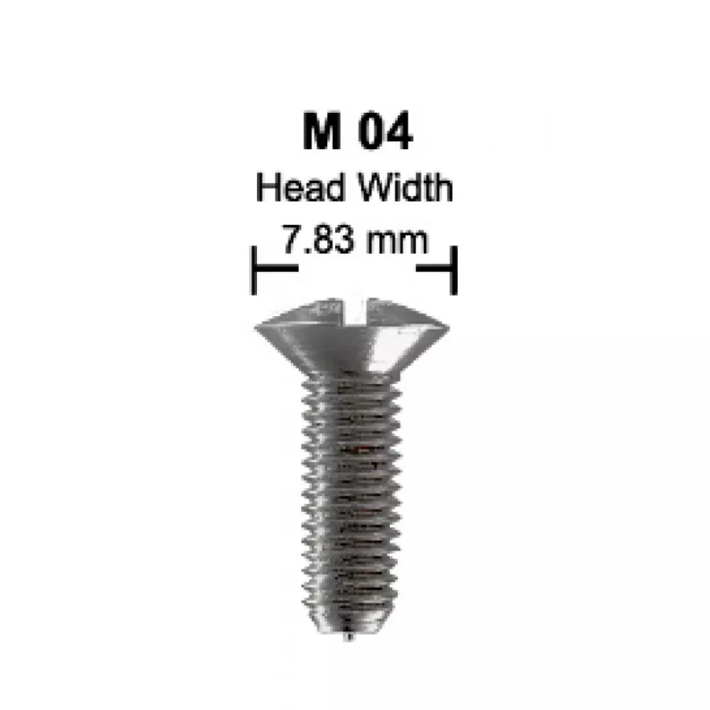 Porsche Oversized Head Oval Slot Screw M04X012 10 PiecesOS-OV-SLT-A2-4X012