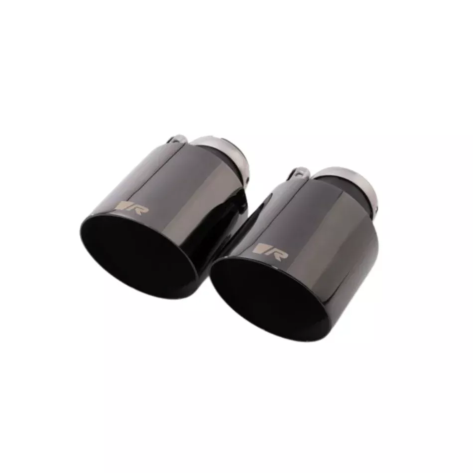 Porsche Stainless Steel Tail Pipe Set – 102mm Glossy Black0026-70SGBR