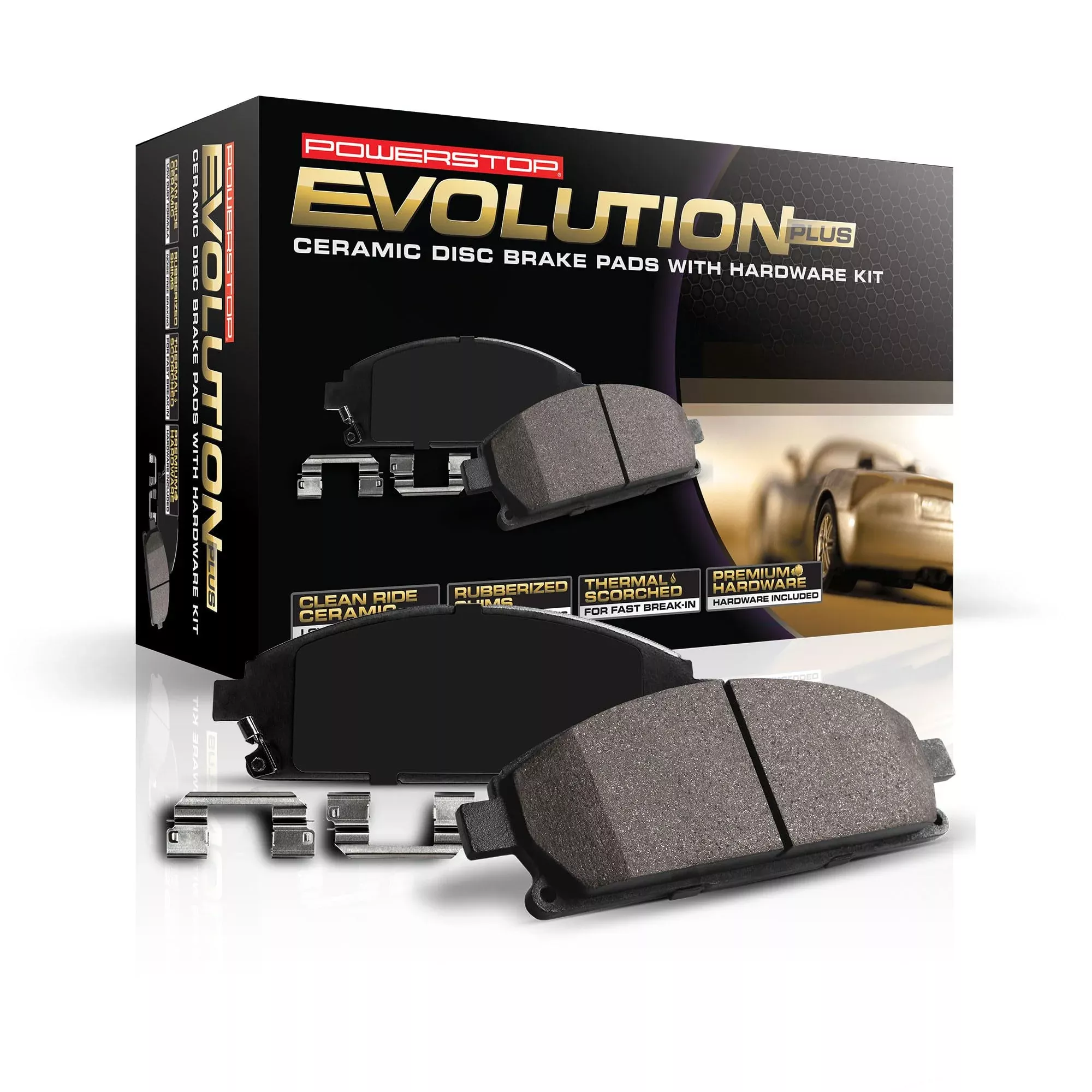 Power Stop 17-1916, Z17 Rear Ceramic Brake Pads With Hardware
