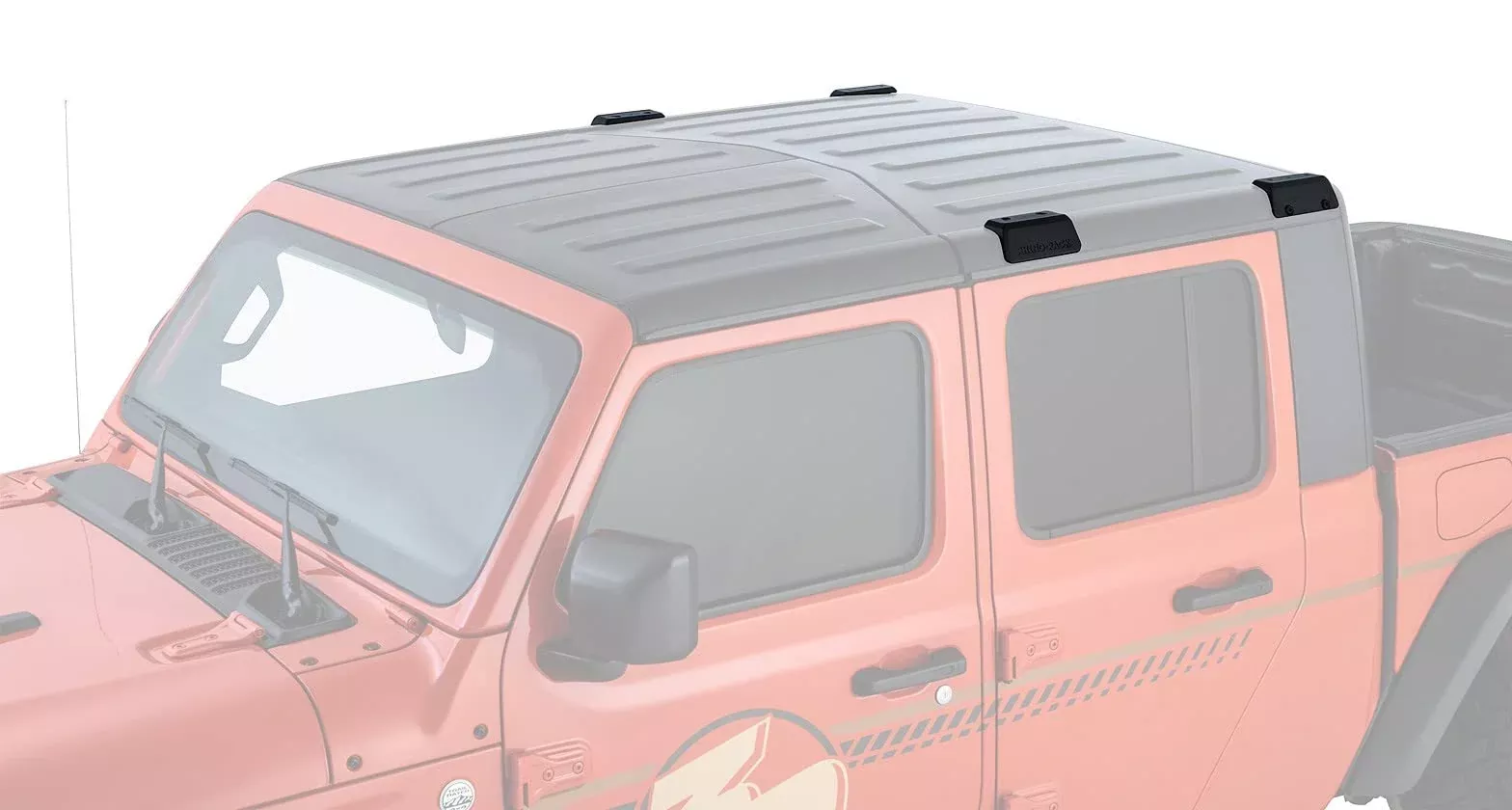 Rhino Rack Backbone Compatible With Jeep Jt Gladiator - System For Mounting A Pioneer Platform (Rjtb1) Black