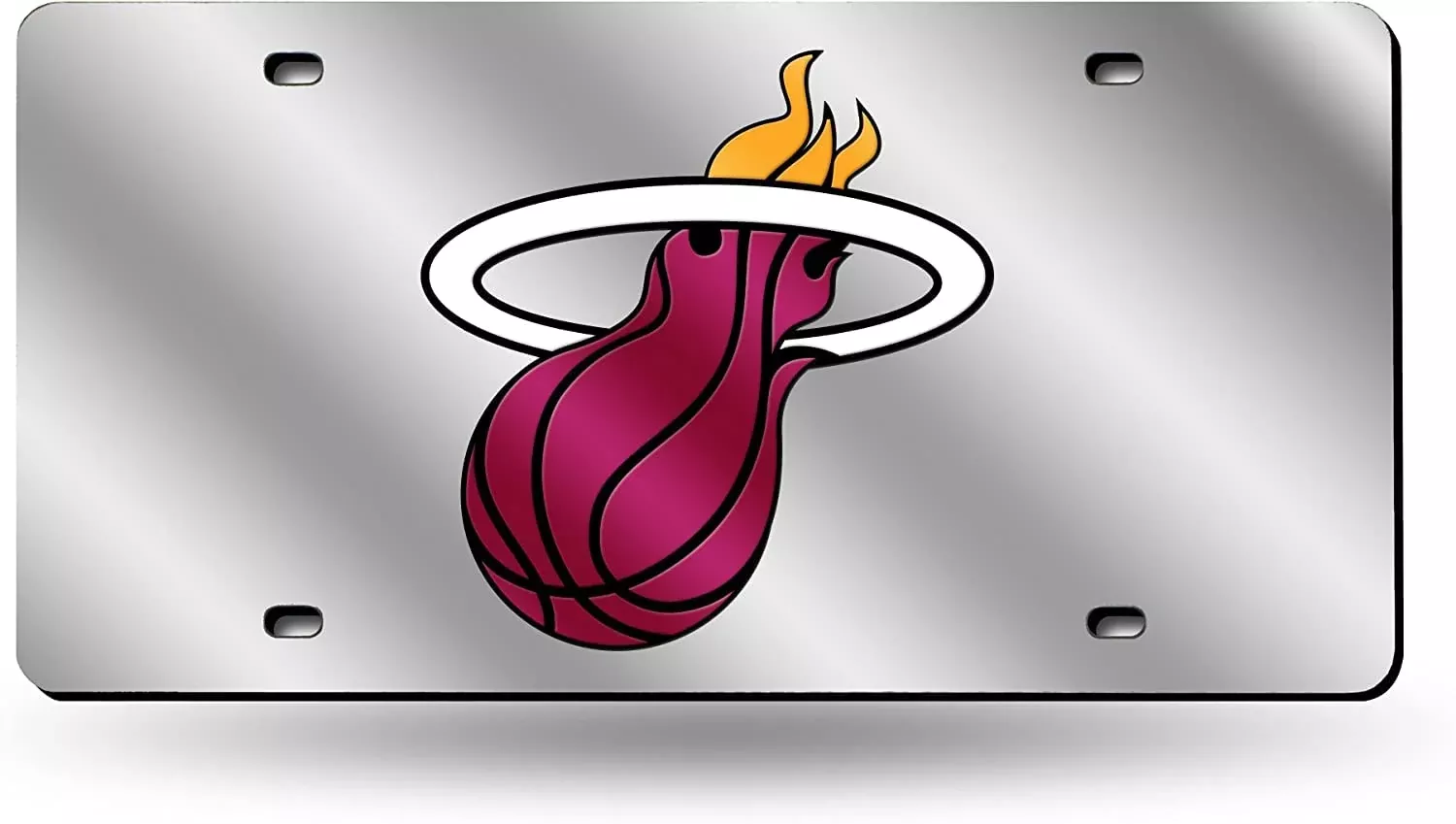 Rico Industries Miami Heat Laser Cut License Plate