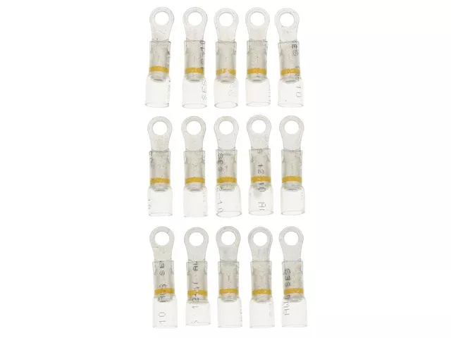 Ring Terminal – 12-10 Gauge (Yellow) (15 Pack) 22955