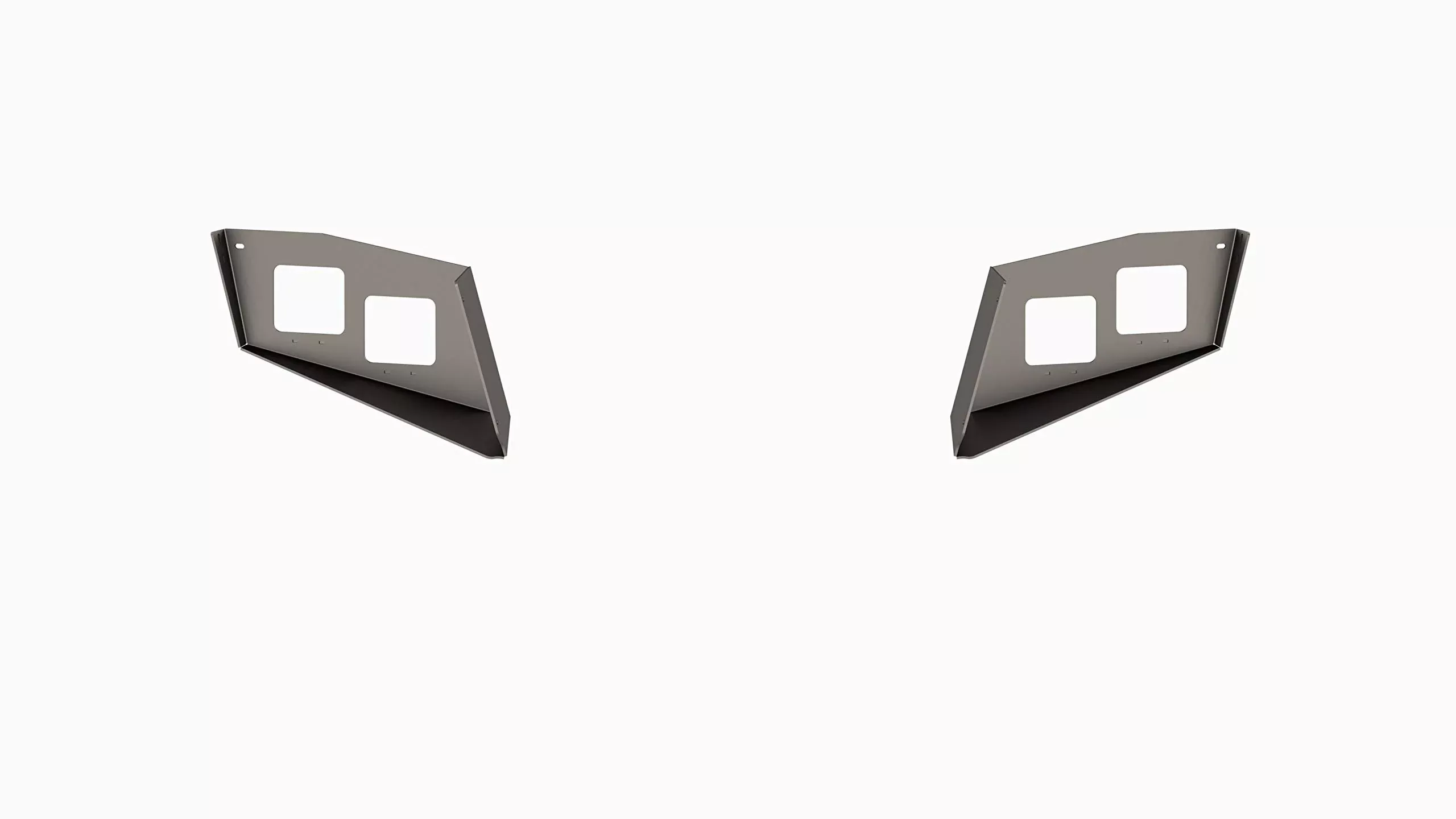Road Armor - Identity Front Light Pod Dual Cube (Standard Width) - Raw (2Dfp2)