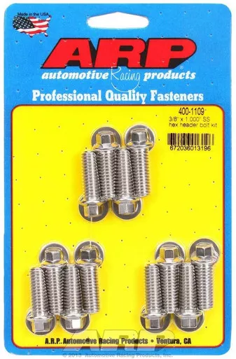 S/S Header Bolt Kit - 3/8 x 1.00 UHL (12)