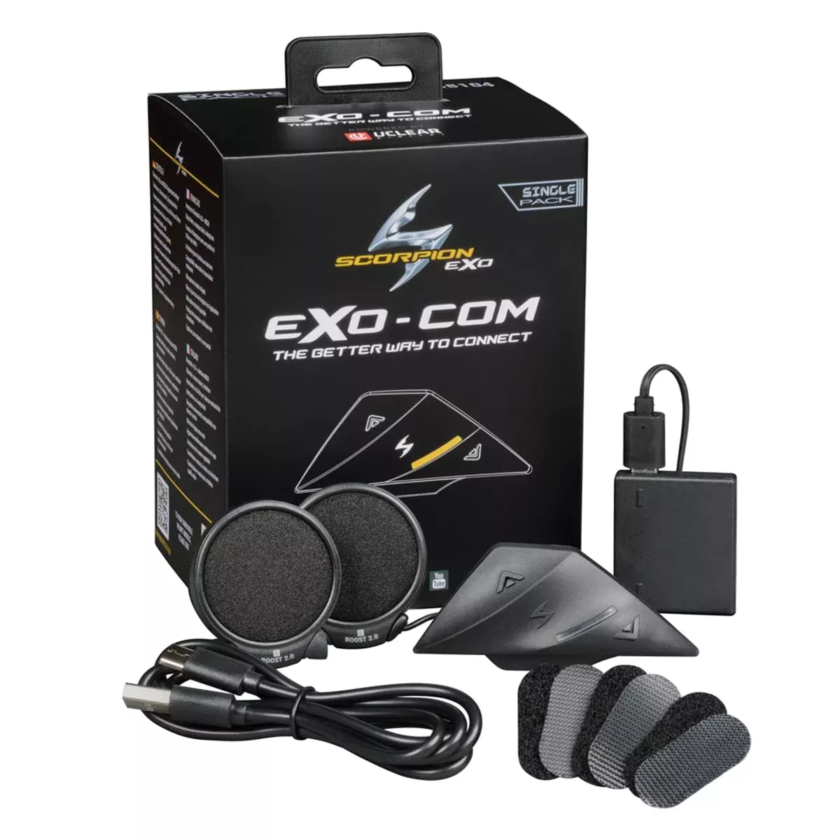 ScorpionEXO EXO-COM Bluetooth Communicator Kit – Fits AT960, T520 & GT930, One Size, Black, Plastic, Model COM-338104
