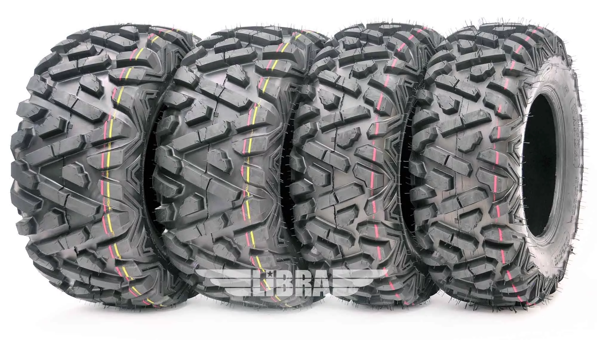 Set Of 4 Wanda Atv Tires 23X8-11 23X8X11 & 25X12-9 25X12X9 P350 Deep Tread Mud …