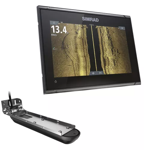 Simrad GO9 XSE Chartplotter/Fishfinder w/Active Imaging 3-in-1 Transom Mount TransducerC-MAP Discover Chart