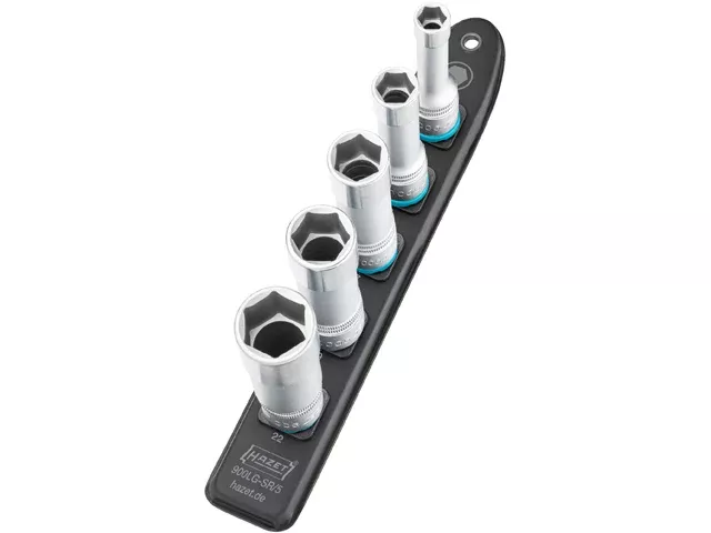 Socket Set – 1/2″ Drive 5-piece Hazet SmartRail System 900LGSR5