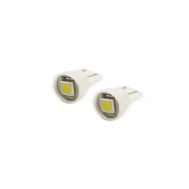 T10 1 LED 3-Chip SMD Bulbs Pair Cool White