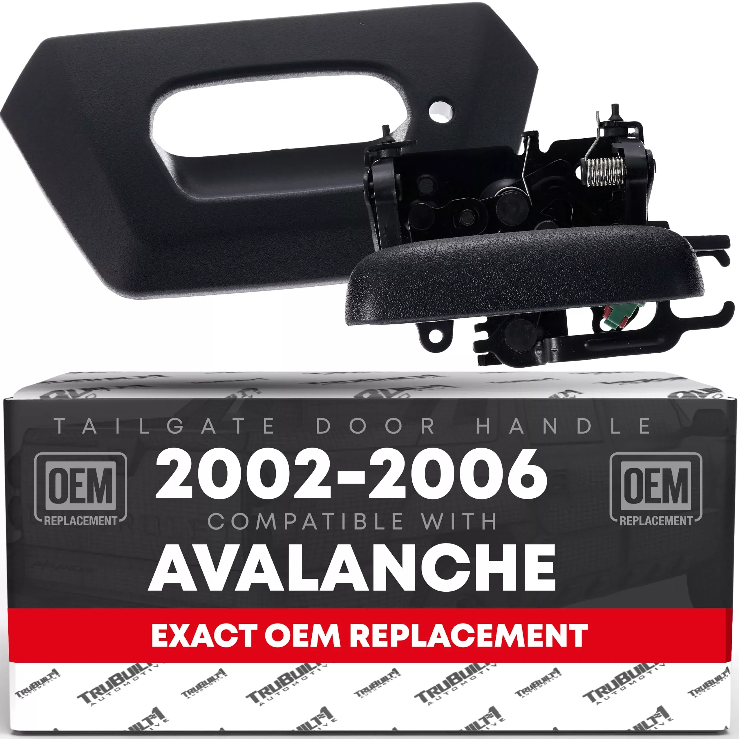 Tailgate Handle Assembly Replacement - Compatible With 2002-2006 Chevrolet Avalanche - Textured Black, Liftgate Latch Handle - Oem 15094722, 93440179, Gm1916105, Gm1915115, 82779, 79602