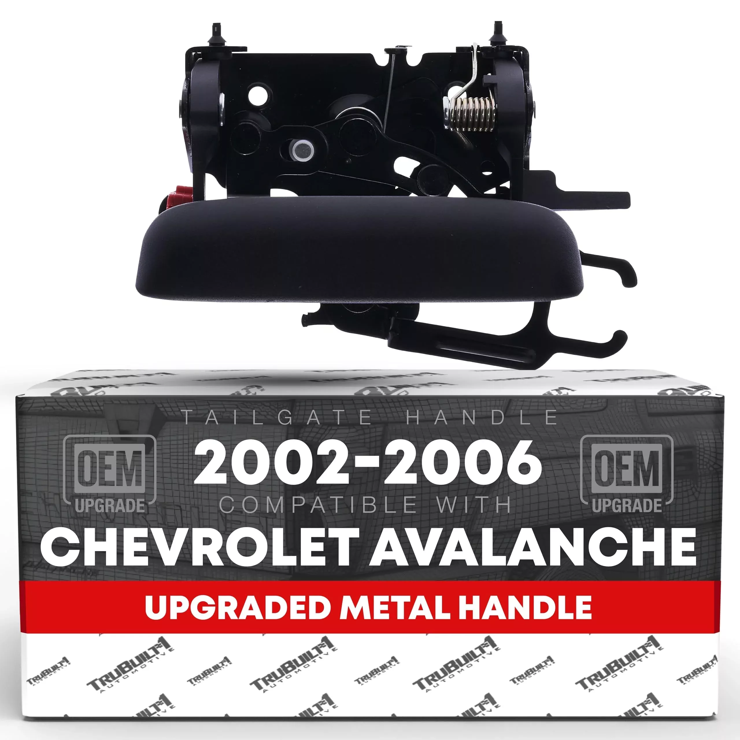 Tailgate Handle Assembly, Upgraded Metal - Compatible With 2002-2006 Chevrolet Avalanche 1500, 02-06 Avalanche 2500, 02-06 Cadillac Escalade Ext - Textured Black - Oem 15086873, 79602, Gm1915115