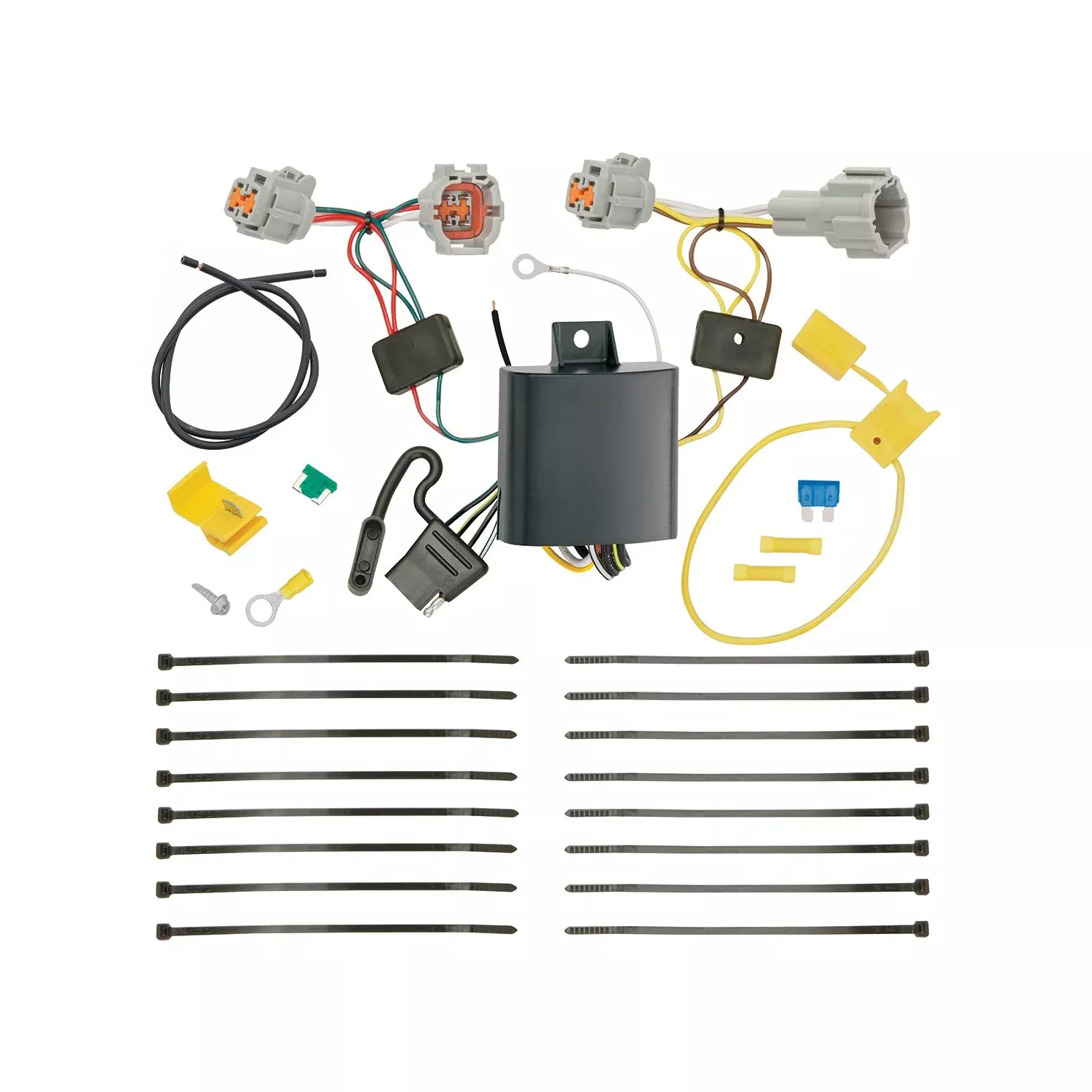 Tekonsha 118757 T-One Connector Assembly With Upgraded Circuit Protected Modulite Hd Module , Black