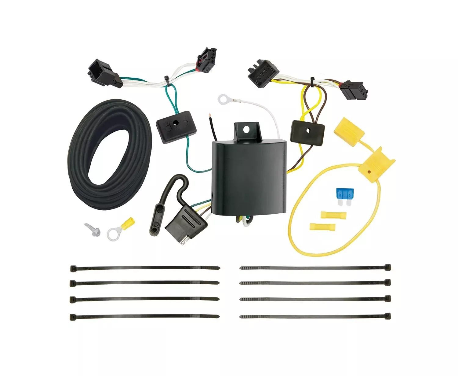 Tekonsha T-One T-Connector Harness, 4-Way Flat, Compatible With Select Volkswagen Golf Alltrack, Golf Sportwagen